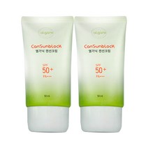 엘가닉 (캔선크림 2개) 세트 - 여름 암환자 피부 사용가능 / 순한 자연유래 무기자차 선블록, 쇼핑백 X, 2개
