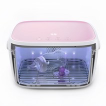RUN Home 무선 음파 전동칫솔 + 휴대용 UV 자외선 살균기 상자 + 2칫솔모, 핑크PK175