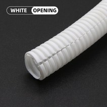 PP 절연 주름관 스레딩 호스 플라스틱 와이어 보호 슬리브 75mm345mm 1 m 5m 10m, 106.White Open - AD 345 x ID 2