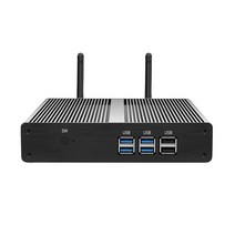 HTPC 데스크탑 컴퓨터 팬리스 미니 PC 인텔 코어 i3 7100U i5 5200U 윈도우즈 10 DDR3L 리눅스 HD VGA Wifi 6 x USB 사무실, [02] 8GB RAM 512GB SSD, [02] Core i7 4500U