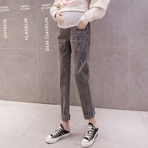 머터니티 청바지 루즈 캐주얼 팬츠 임신 기간 아기 바지
