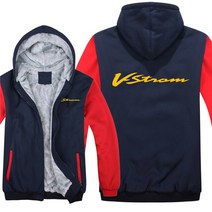 바이크의류 오토바이자켓 스즈키자켓 바이크 오토바이 V-Strom Hoodies 남자 패션 코트 풀 오버 양털 라이, 09 as picture