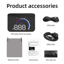 [해외]카니발 쏘렌토 스포티지 헤드업디스플레이 자동차hud obd hud m13 new car head-up display auto electronics hud 프로젝터, OBD2 GPS