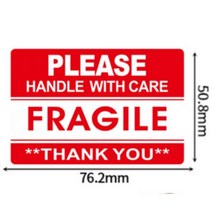 100PCS 깨지기 쉬운 스티커 상품은 케어 경고 레이블 DIY 용품으로 처리하십시오, 1