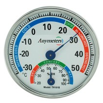 금속 원형 온습도계 눈사람 온도계 습도계 아날로그 디지털 실내 온도측정, 옵션01 금속 원형 온습도계 TH101B