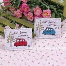 펠트친구 [펠트친구] 사각 자동차 와펜, 빨강