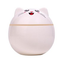 정수기 자동급수기 고양이 강아지 펫 물분수 음수대 300ml 귀여운 초음파 가습기 자동차 LED 램프 미니 안개 제조 업체 휴대용 사무실 데스크탑 공기 청정기, WHITE