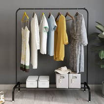 cocooning MODERM SIMPLE 매장 옷가게 사무실 원룸 깔끔한 디자인행거 행거, 스탠드블랙