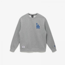 뉴에라 뉴에라 기모 MLB 그리드 로고 LA 다저스 맨투맨 헤더 그레이_K 13338672