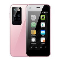 초소형 미니 스마트폰 공기계 핸드폰 안드로이드폰 SOYES XS13-M, Add 4G TF card, 핑크, 핑크