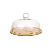 케익 빵 보관함 우드트레이 뚜껑 덮개 유리커버 소형