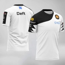[해외] LOL 전자 스포츠 CK DRX 플레이어 저지 유니폼 팀 티셔츠 정 ID 팬 게임 T 셔츠 남성 여성 정 이름 티 셔츠, Deft 1 XL