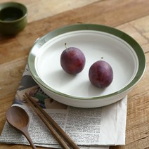 에라토 허니 샐러드볼 레트로 오븐 그릇 다용도 요거트볼 2size 2color, L 사이즈, 코지 브라운