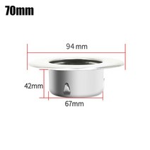70/80/100mm Stainless Steel Round Pipe Flange Seat Tube Air Ventilation Hose Cover Rosette Plate Con, [01] 70mm, 03 100mm