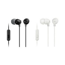 소니 유선이어폰 커널형 핸즈프리 이어폰 MDR-EX15AP, 화이트, 화이트