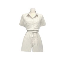 라라콩 여름 린넨 반바지 점프수트