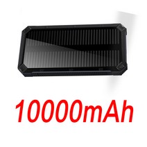 70000mAh 태양 보조베터리 전화 LED 가벼운 USB 항구를 가진 휴대용 빠른 충전기 iPhone 12pro를위한 외부, 04 black-10000mAh
