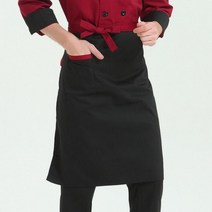 쉐프앞치마 까페 식당 레스토랑 주방 요리사 조리사 쉐프 하프 랩 앞치마, 레드