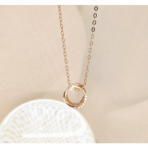 로이드 [어덜트 주얼리] 볼륨 트윈스톤 18K목걸이 LNN20011G