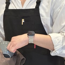 자수 이니셜 각인 가능 마켓구디너프 AAD 바리스타 앞치마 블랙 국내생산 방수 앞치마, 1개