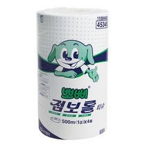 SBT793717유한킴벌리 뽀삐점보롤화장지 500M 1겹 ×4롤, 1