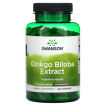 스완슨 징코 빌로바 은행잎 추출물 60mg 240캡슐 Swanson Ginkgo Biloba Extract (미국배송)
