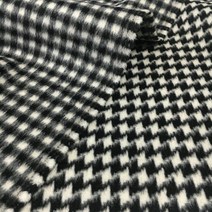 패브릭원단 가을과 겨울 새로운 houndstooth + 바둑판 AB 버전 껍질을 벗길 수있는 양면 알파카 원단 호주, 검정색과 흰색