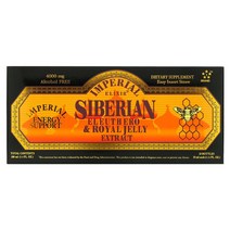임페리얼엘릭서 Siberian Eleuthero & Royal Jelly 로얄 젤리 Extract Alcohol 프리 Free 4000mg 10병 0.34 10ml 각, 10 Count