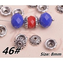 50pcs 티베트어 실버 컬러 금속 꽃 느슨한 스페이서 비즈 쥬얼리 만들기 DIY 공예품 결과 32 # 53, CHINA, 46