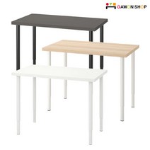 [이케아 직수입] LINNMON 테이블(100X60)+OLOV 길이조절다리, 단품