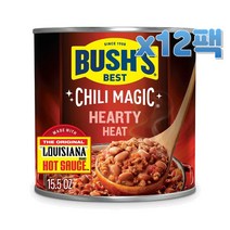 BUSHs 베스트 칠리 캔 통조림 캠핑 먹거리 BEST 435g x12캔 Texas Recipe, 12캔