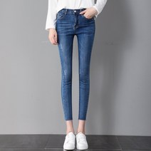 해피니스 여성용 핫스판 9부 스키니 청바지