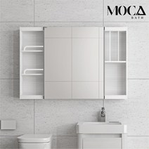 모카바스 모던 슬라이드 W1500*H800 욕실 수납장, 모던 슬라이드 H800 워시화이트, 1500(W) x 800(H) x 175(D), 1개