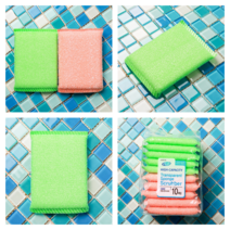 10p 롯데이라이프 그물 스펀지 국내산 수세미 색상랜덤 스폰지수세미 스펀지수세미 그물수세미 그물망수세미 망