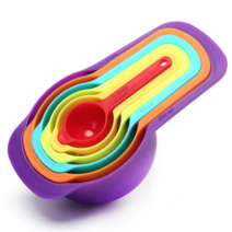 홈베이킹 계량 스푼 수저 컵 6종세트 베이킹 비커 쿠쿠 곰표 다용도 비중컵, 계량수저 계량컵 6종세트