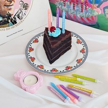 레터링 해피벌스데이 레인보우 미니초 6P SET, 파스텔