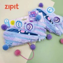 ZIPIT 청량 계열 필통 투명 지퍼 남녀 학생 대용량 인스타그램 레드 큐티 필통, (한정)모모몬스터 미디엄