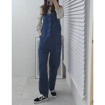 [무배]진청 데님 여자 점프수트 가을 여자 오버롤 멜빵바지