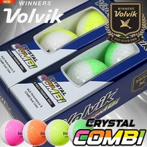 [볼빅]Volvik 크리스탈 콤비(Crystal Combi) 컬러 골프공[하프더즌/6구][정품], 크리스탈 콤비[하프/색상랜덤][6알]