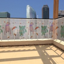 계단 난간 안전 그물망 아기 펜스 컬러 인쇄 어린이 가정 보호 네트 발코니 두꺼운 내구성 로프 2M 3M, [02] 2 Meter B