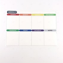 42x30cm 스케쥴 관리 계획 무지개 자석 플래너 화이트보드 위클리