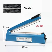 휴대용 수동 가정용 열 밀봉 기계 열 수축 필름 절단기 식품 진공 포장 밀봉, 1.20cm sealer - EU Plug  220V