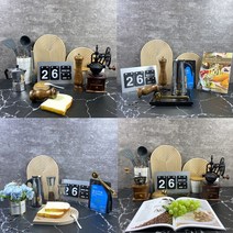 플레이팅 나무 주방 대리석 도마 스토리지 장식 모델 룸 수제, 11. 팔레트 2개 세트