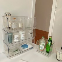 생활탐구 화장대 정리 투명 아크릴 향수 진열 네일 보관대 다용도 화장품 정리대, 소형, 1개