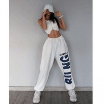마법고양이성 언밸런스 루즈핏 댄서바지 걸스힙합 하이 웨이스트 트레이닝 팬츠