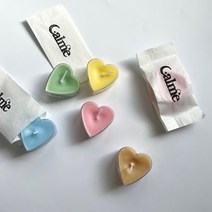 하트티라이트캔들 귀여운 컨테이너캔들 집들이선물 친구선물 향초 답례품 인테리어, 스카이블루, 필로우토크(블랑쉬)