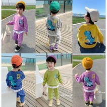 피앤엘스타일 남아 여야 봄 가을 앞 미니공룡 상하복세트 초특가