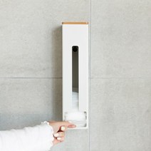 벽걸이 수납함 비닐봉지 디스펜서 종량제 봉투 정리함, 화이트