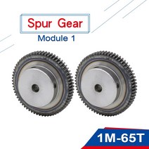 웜기어부품 1 조각 1M65T 스퍼 기어 보어 크기 8 10 mm 휠 저탄소 강철 소재 모터 용 웜, [01] 65 Teeth, [03] 10x3x1.4 mm
