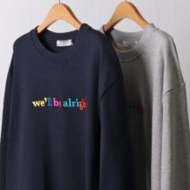 업타운걸스 올라잇 자수 맨투맨 210F631S 빅사이즈 여성 큰옷 마